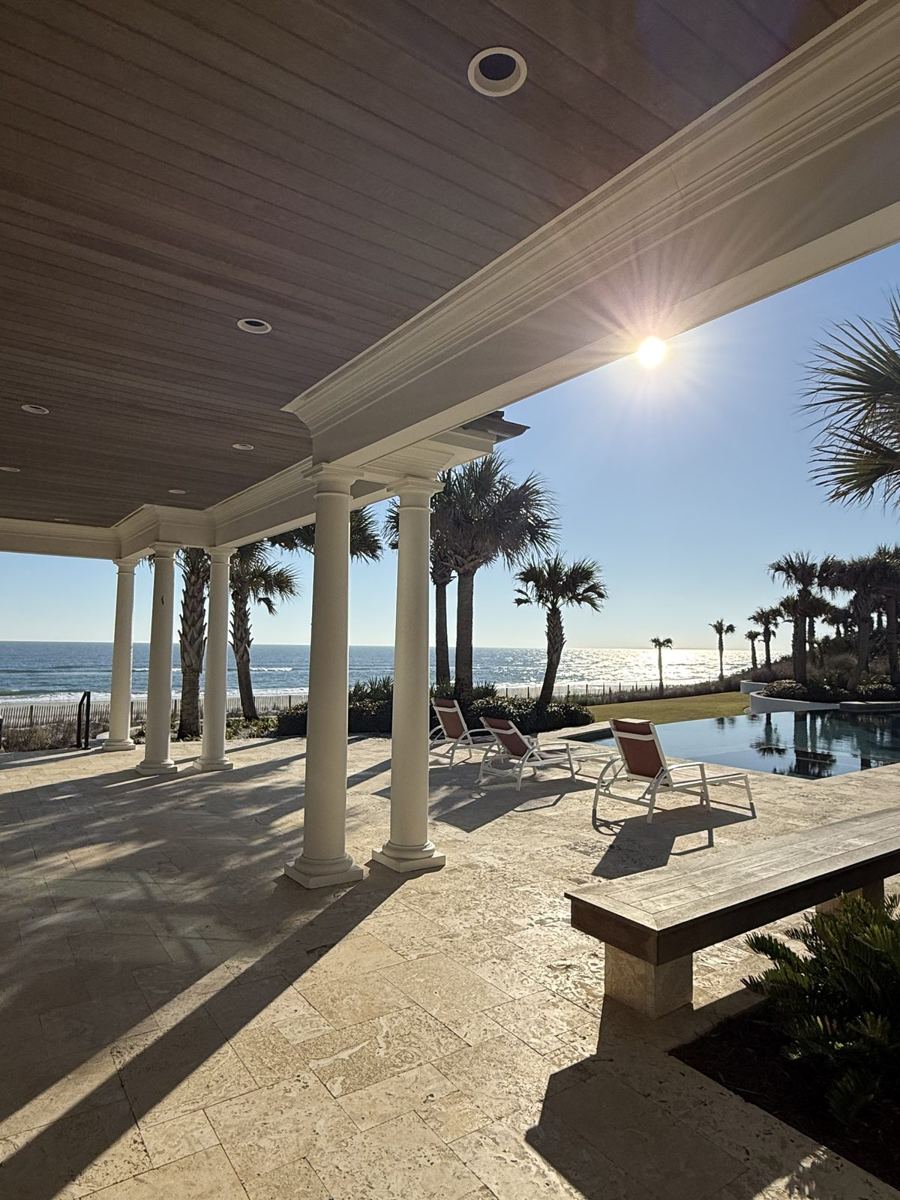 Oceanfront loggia and pool deck