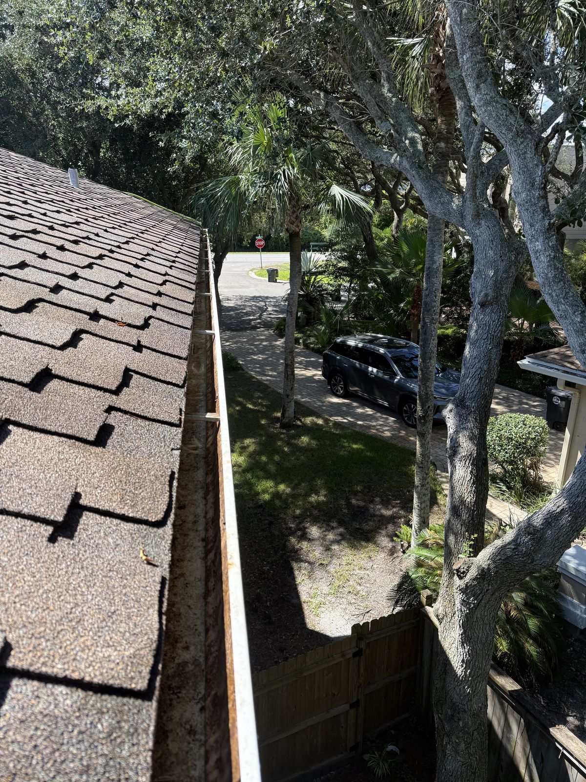 Gutter cleaning, after
